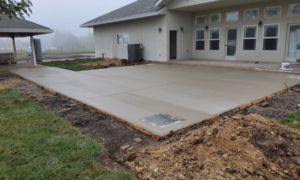 Concrete pouring completed and cleaned